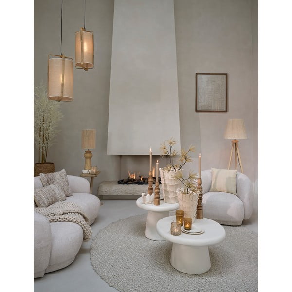 Bela okrogla mizica ø 70 cm Kulona – Light & Living-image-1