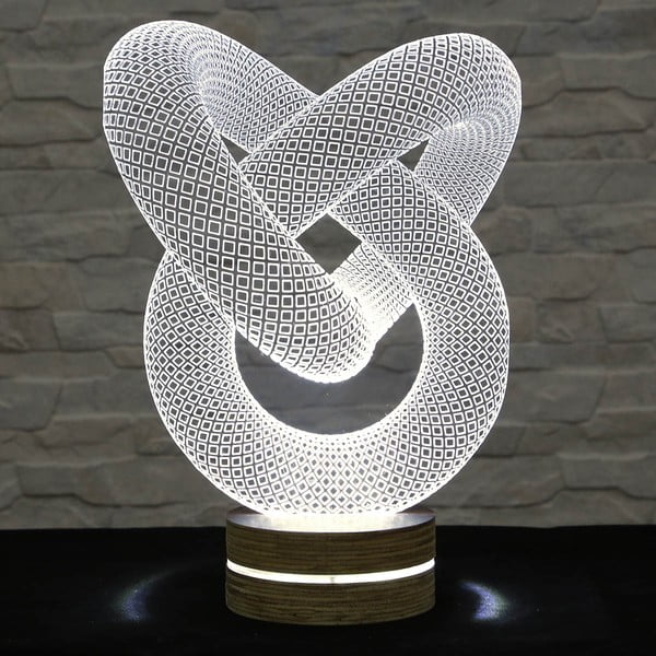 3D namizna svetilka Pretzel