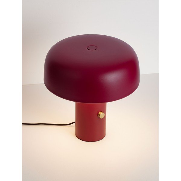 Bordo rdeča kovinska LED zatemnitvena namizna svetilka (višina 31 cm) Noelia – Nova Luce-image-4