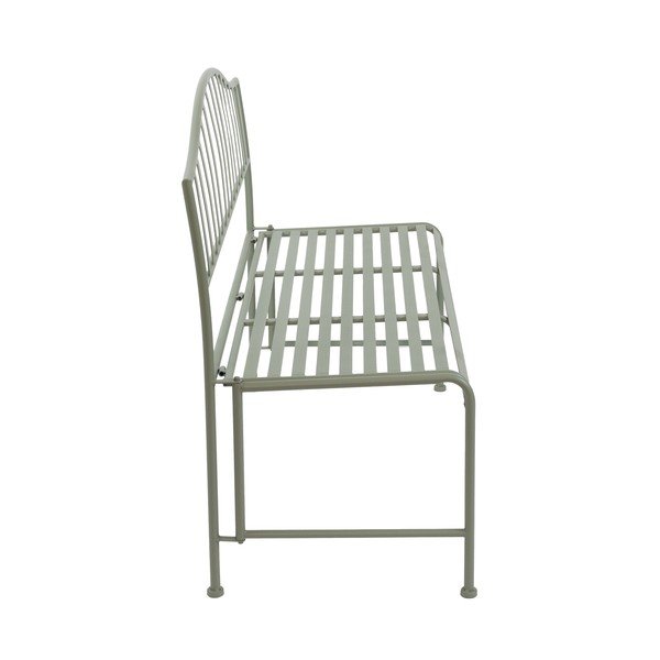 Zelena kovinska vrtna klop – Esschert Design-image-2