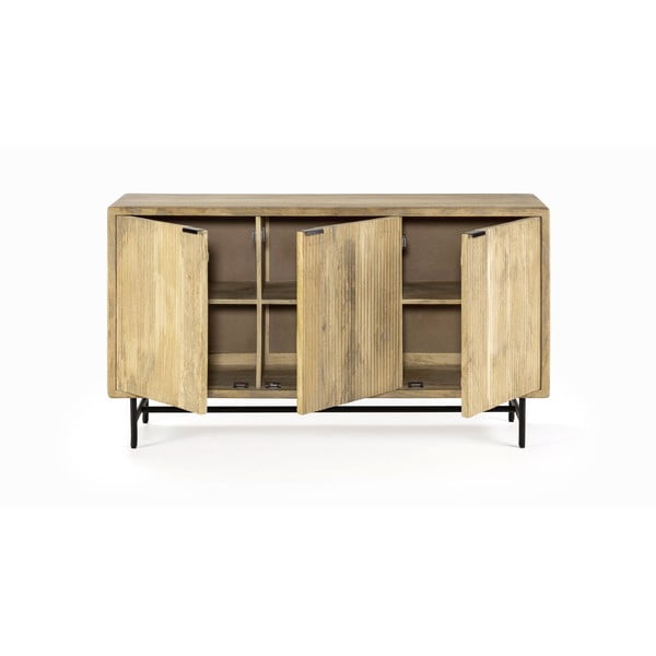 Komoda iz masivnega manga v naravni barvi 150x85x40 cm Mundra – MOME-image-1