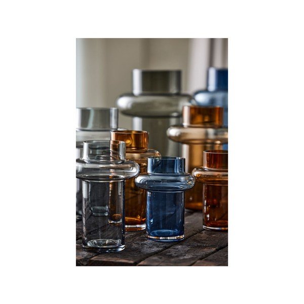 Vaza iz sivega stekla Lyngby Glas Tube, višina 20 cm-image-3