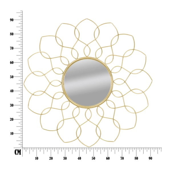 Stensko ogledalo v zlati barvi Mauro Ferretti Girg, ⌀ 90 cm-image-2
