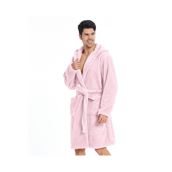 Svetlo roza unisex kopalni plašč iz mikrovlaken DecoKing Sleepyhead, velikost XL-image-1