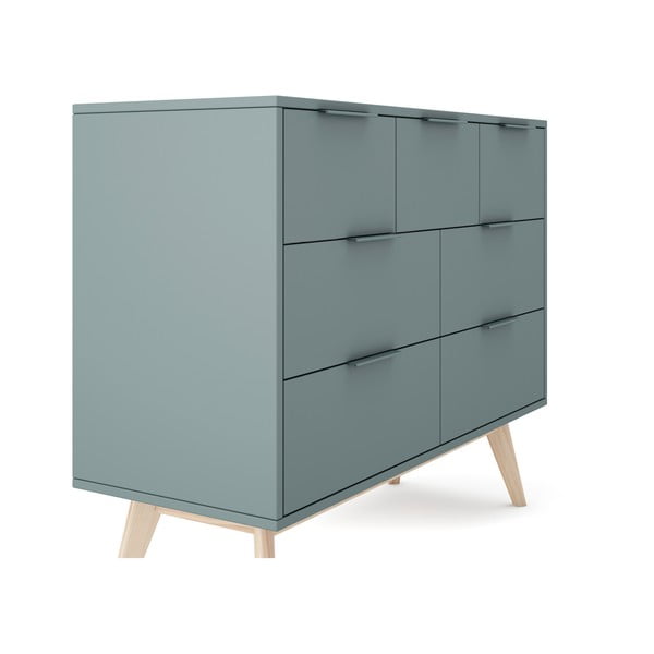 Prašno zelena komoda 120x83x40 cm Pisco – Marckeric-image-4