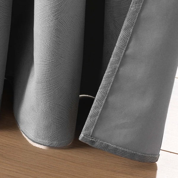 Antracitno siva žametna zavesa 140x260 cm Olympe – douceur d'intérieur-image-4