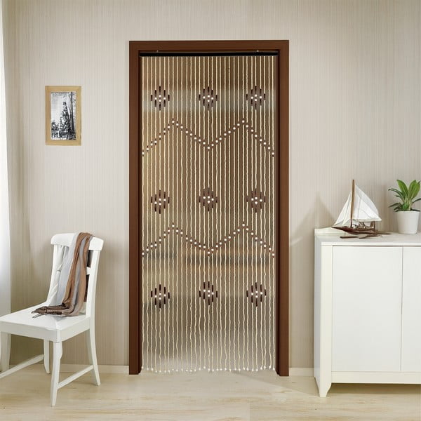 Bambusova zavesa za vrata v naravni barvi 90x200 cm – Maximex-image-1