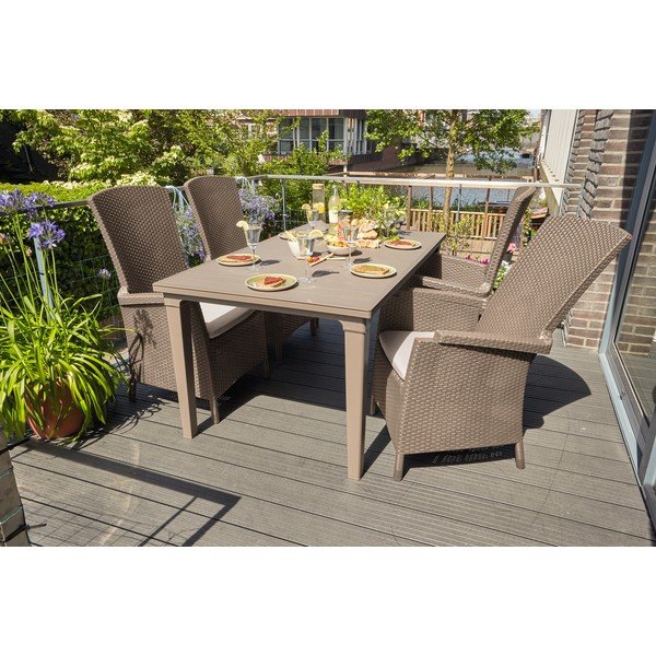 Svetlo rjav plastičen vrtni fotelj Vermont – Keter-image-3