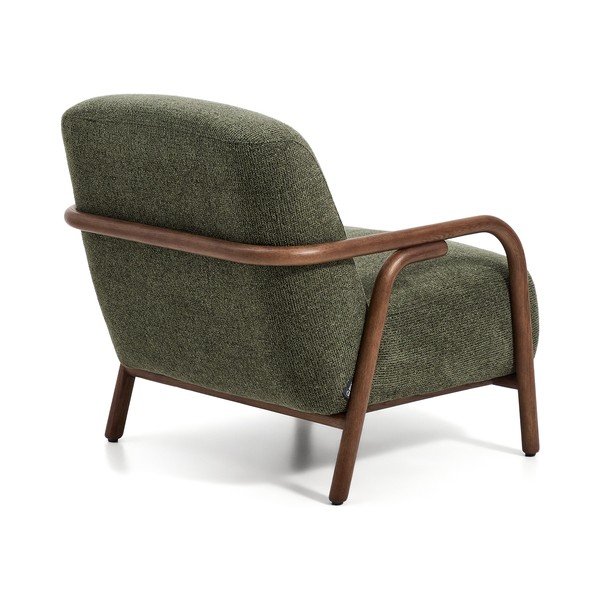 Temno zelen fotelj iz šenilje Sylo – Kave Home-image-4