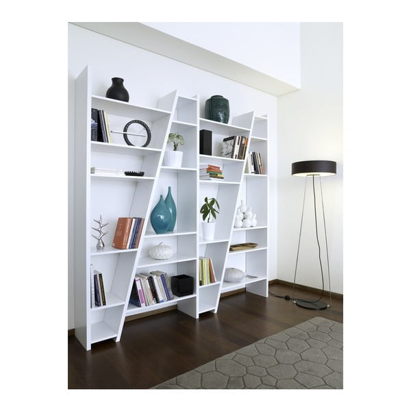 Mat bela knjižna omara TemaHome Delta-image-4