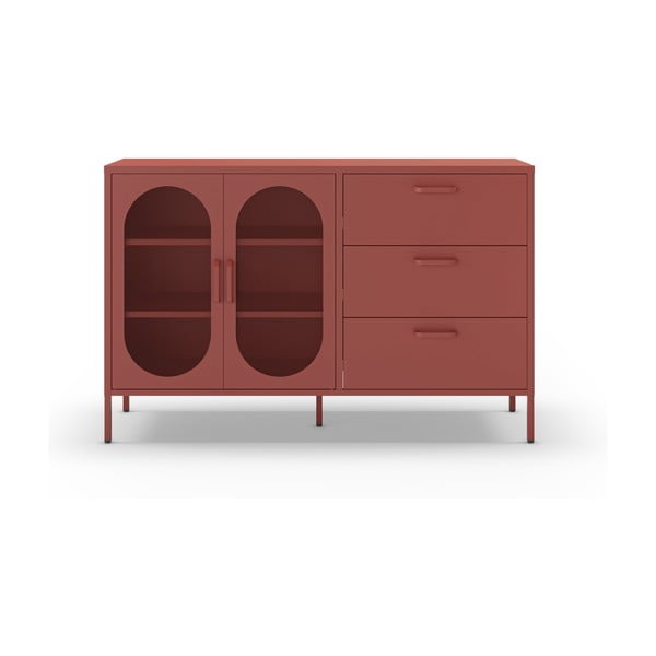 Opečnato oranžna komoda 140x90 cm Diora – Marckeric