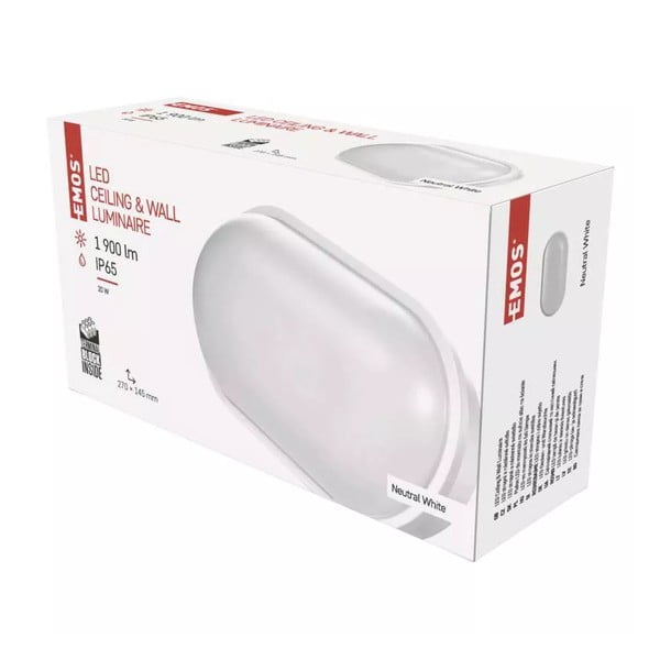 Bela LED stropna svetilka 14.5x27 cm Qari – EMOS-image-1