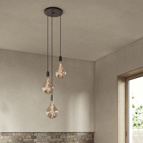 Temno siva zatemnitvena viseča svetilka ø 25 cm Triple Pendant – tala-image-2