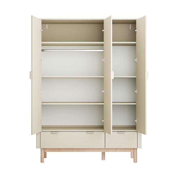 Kremno bela otroška garderobna omara 144x52 cm Miloo – Pinio-image-3