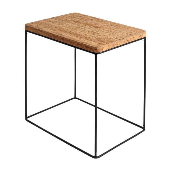 Zložljiva miza s plutovinastim vrhom in črno konstrukcijo Custom Form Estimo, širina 34 cm