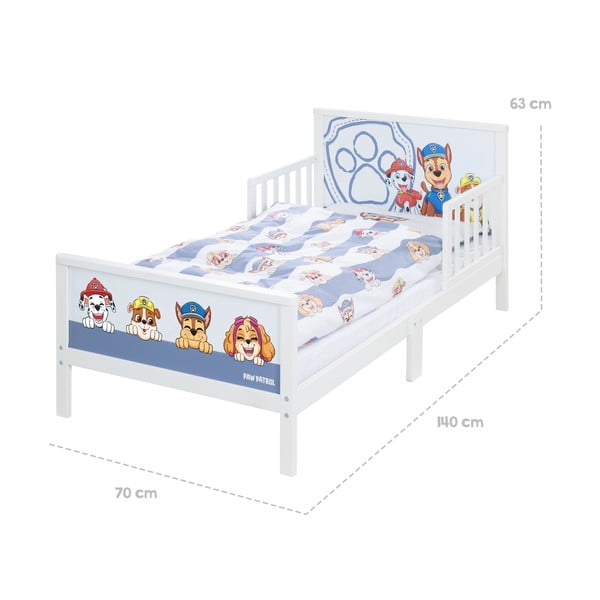 Bela/modra otroška postelja 70x140 cm Paw Patrol – Roba-image-3