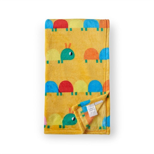Rumena otroška odeja iz flisa 130x170 cm Curious Caterpillar – Catherine Lansfield