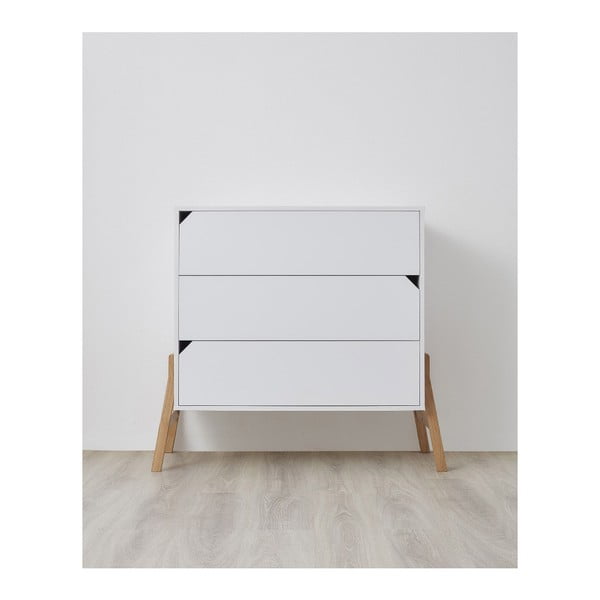 Bela komoda s 3 predali BELLAMY Lotta-image-1