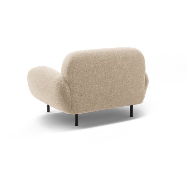 Bež fotelj iz tkanine bouclé Poppy – Micadoni -image-2