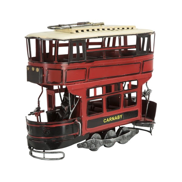 Dekorativni rdeči kovinski tramvaj Mauro Ferretti