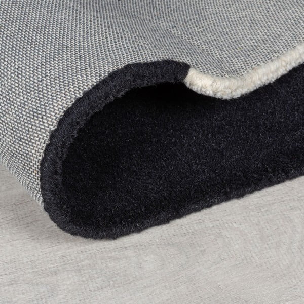 Črno-siva ročno tkana volnena preproga 120x180 cm Collage Monochrome – Flair Rugs-image-2