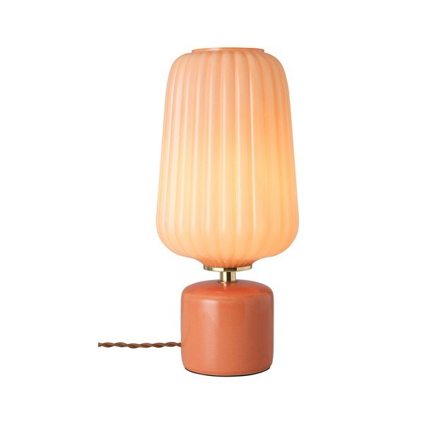 Rožnato-oranžna steklena namizna svetilka (višina 40 cm) Daria – Ellos Home-image-3