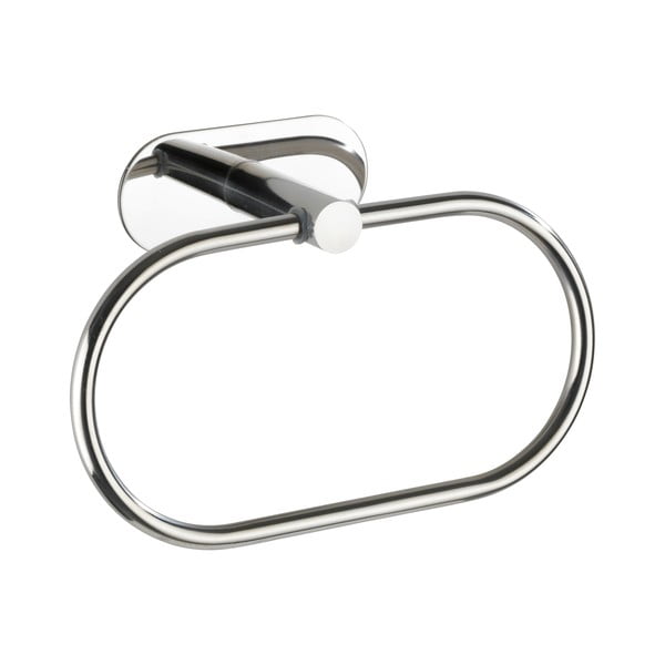 Wenko Orea Ring Turbo-Loc® iz nerjavečega jekla, stensko držalo za brisače