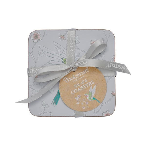 Sivi podstavki za kozarce v kompletu 4 ks Hummingbirds – Cooksmart ®-image-1