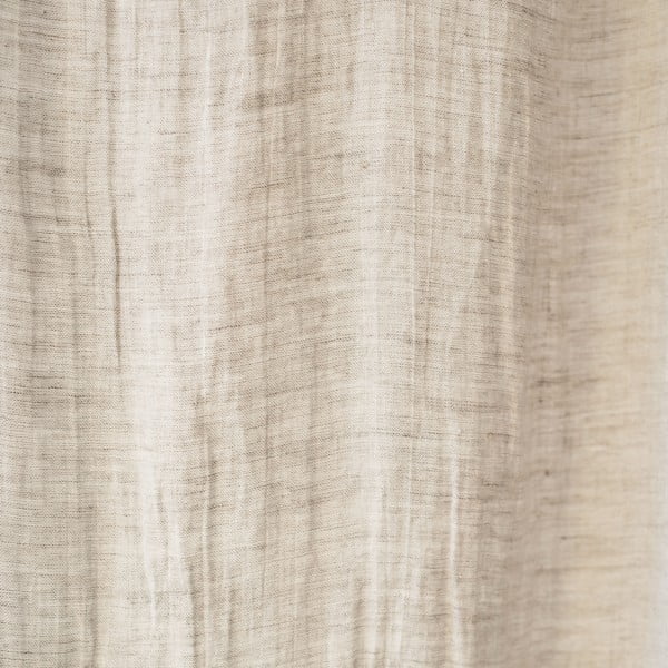 Bež lanena lahka zavesa z zankami Linen Tales Daytime, 275 x 130 cm-image-1