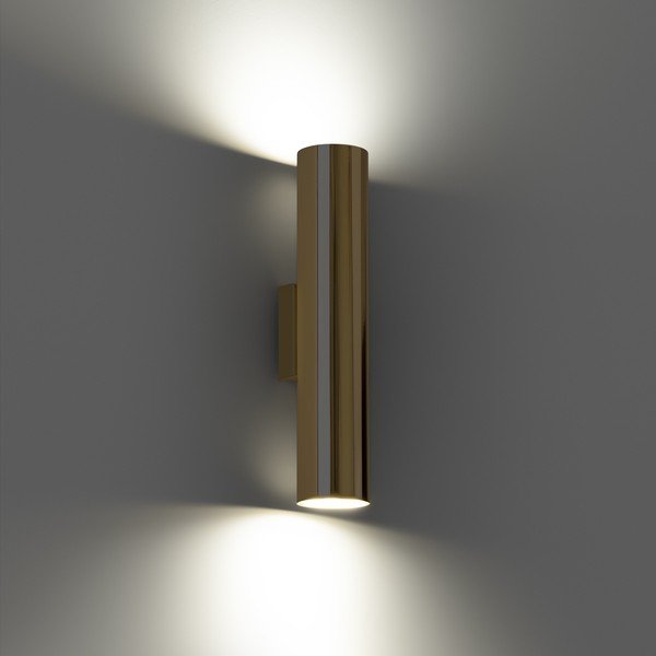 Kovinska stenska svetilka v zlati barvi ø 6 cm Castro – Sollux-image-3