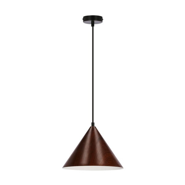 Temno rjava viseča svetilka s kovinskim senčnikom ø 25 cm Dunca – Candellux Lighting