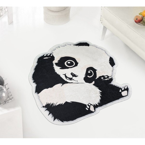 Črna/bela otroška preproga ø 120 cm Cuddly Panda – Vitaus-image-1