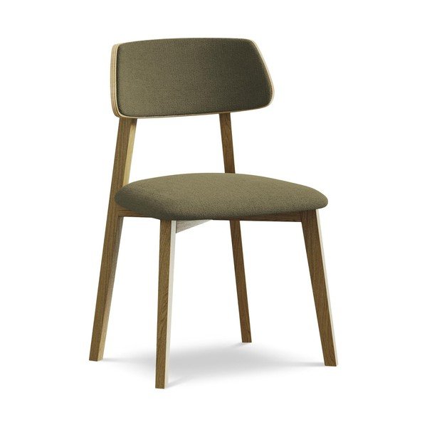 Zelen jedilni stol iz masivnega lesa Niu – Makamii