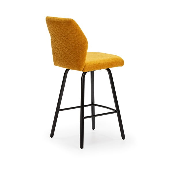 Gorčično rumeni barski stoli v kompletu 4 ks 65 cm Bei – Marckeric-image-3