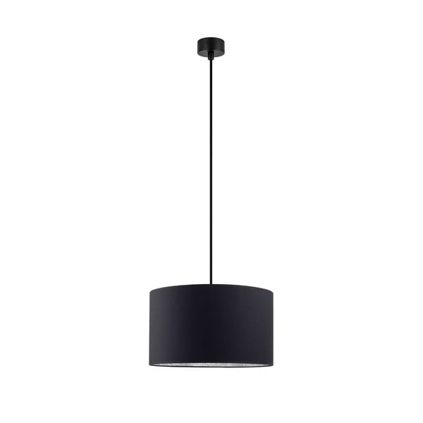 Črna viseča svetilka z detajli v srebrni barvi Sotto Luce Mika, ⌀ 36 cm