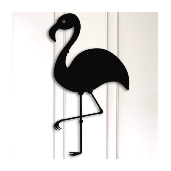 Črna stenska dekoracija Flamingo