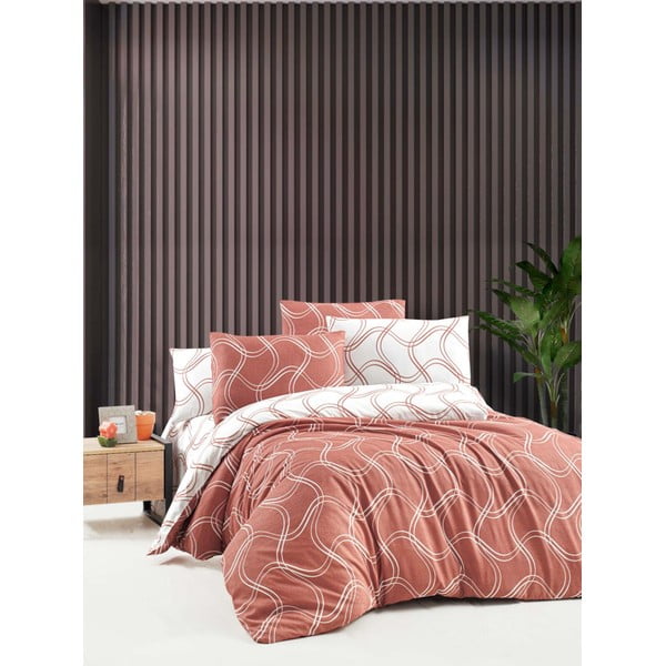 Rjava podaljšana posteljnina za zakonsko posteljo z rjuho 200x220 cm Brown Design - Mila Home