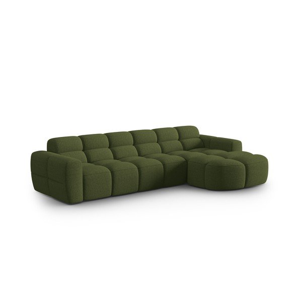 Zelena kotna sedežna garnitura Lisa – Micadoni Home-image-3