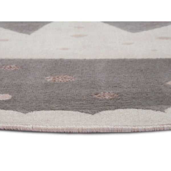 Siva otroška preproga ø 100 cm Crown – Hanse Home-image-1