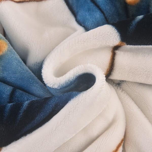 Temno modra enojna posteljnina iz mikropliša 140x200 cm Marbella – My House-image-2