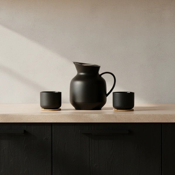 Črna plastična termovka  1 l Amphora – Stelton-image-2