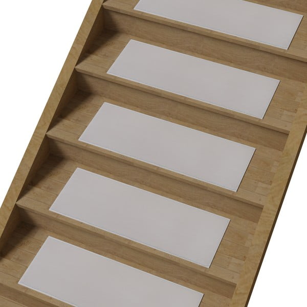 Kremno beli bombažni komplet preprog za stopnice 16 ks 25x65 cm Ekru – Vitaus-image-2