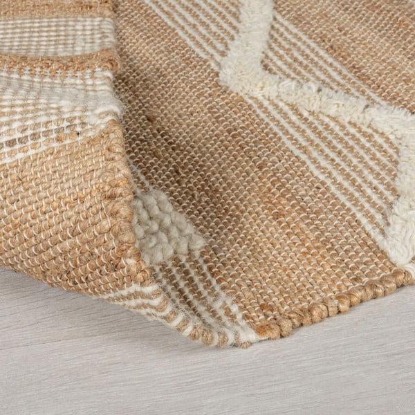 Bež tekač iz jute Flair Rugs Medina, 60 x 230 cm-image-3