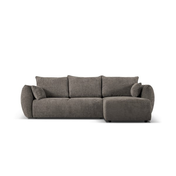 Siva kotna sedežna garnitura (desni kot) Matera – Cosmopolitan Design