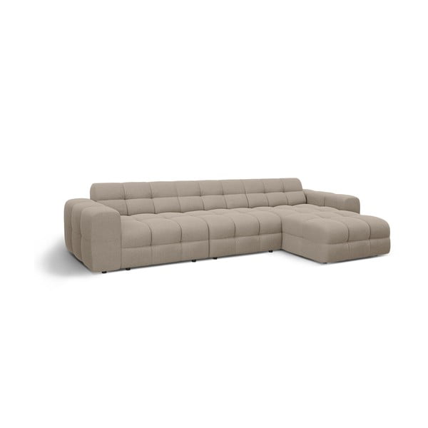 Rjava kotna sedežna garnitura z ležalnikom (desni kot) Kendal – Micadoni -image-3