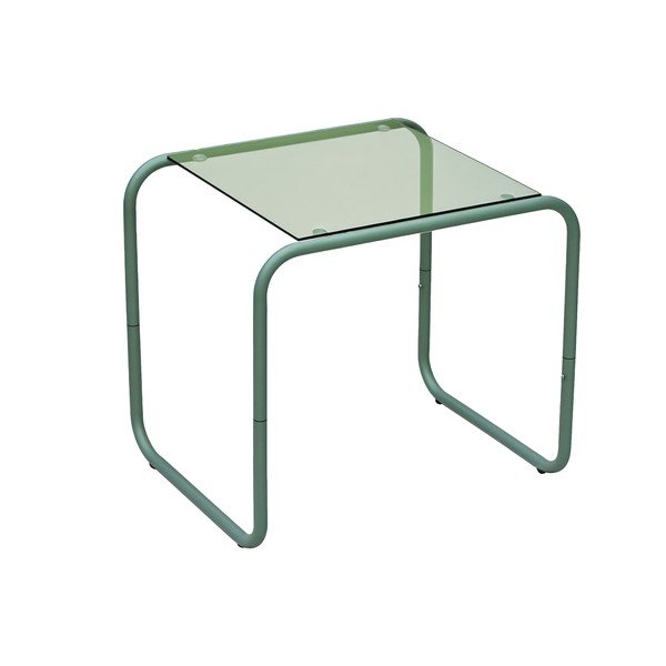 Stranska mizica s stekleno mizno ploščo 40x50 cm Ventana – Leitmotiv