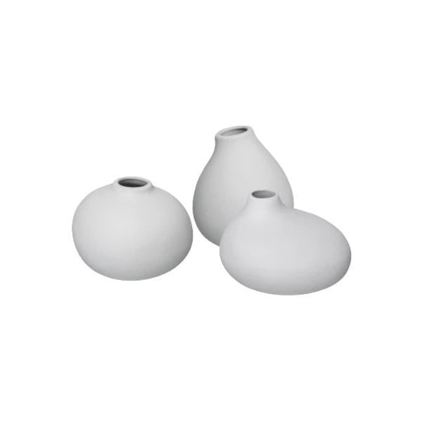 Bele porcelanaste vaze v kompletu 3 ks (višina 9 cm) Nona – Blomus
