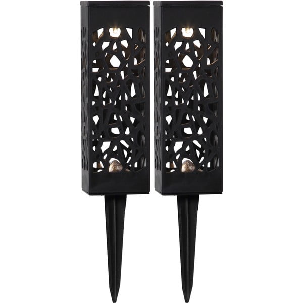 Komplet 2 zunanjih solarnih svetilk LED Star Trading Izola, višina 18 cm