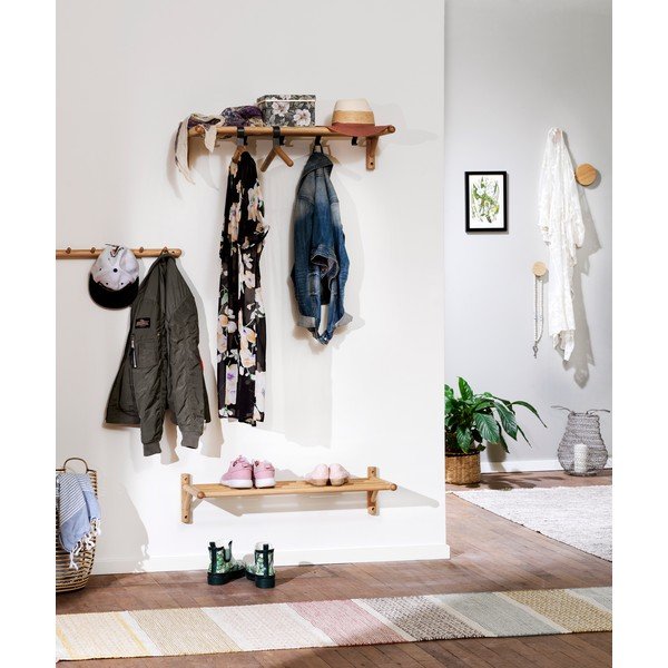 Stenski obešalnik iz hrastovega lesa  Milford - Rowico-image-1