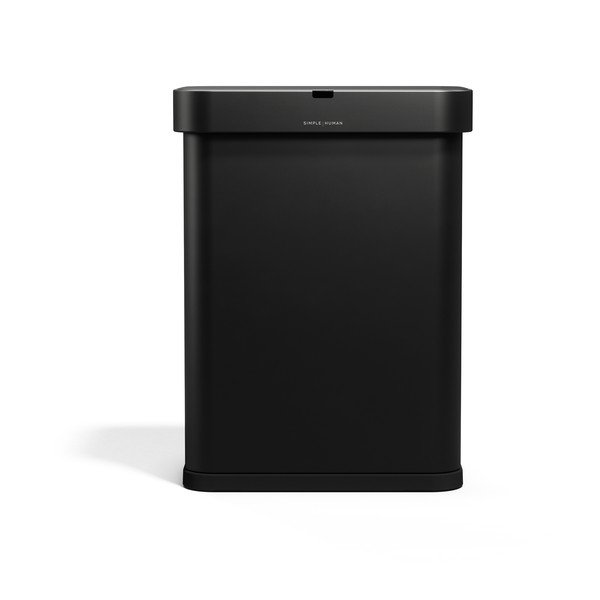 Črn brezstični jeklen koš za smeti 58 l Sensor – simplehuman-image-2